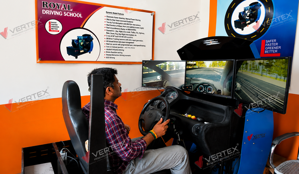 vertex-lhd-simulator-at-royal-driving-school-palani,-vertex-intelligent-training-software-updated-for-professional-training-education.